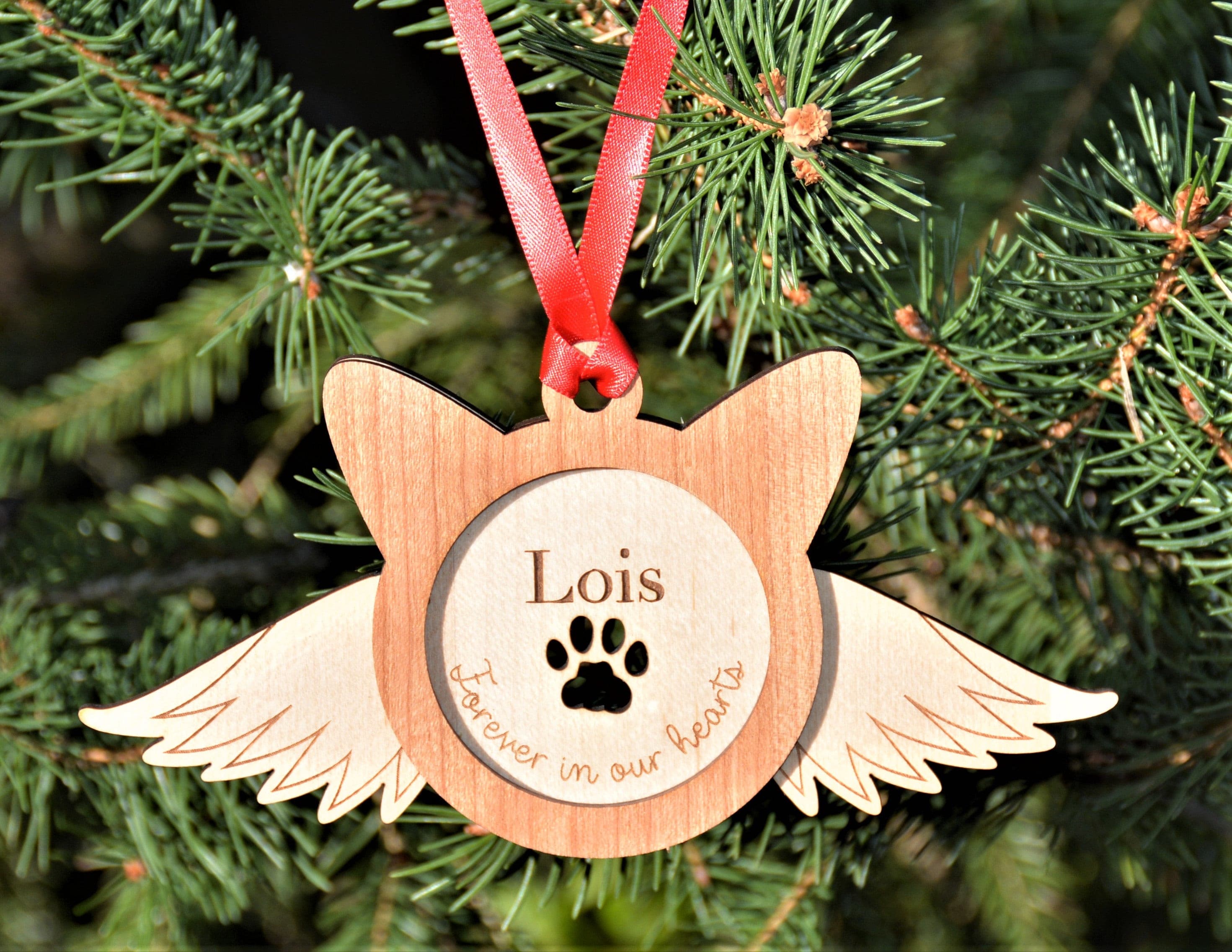 Cat Gets Their Wings Ornament.