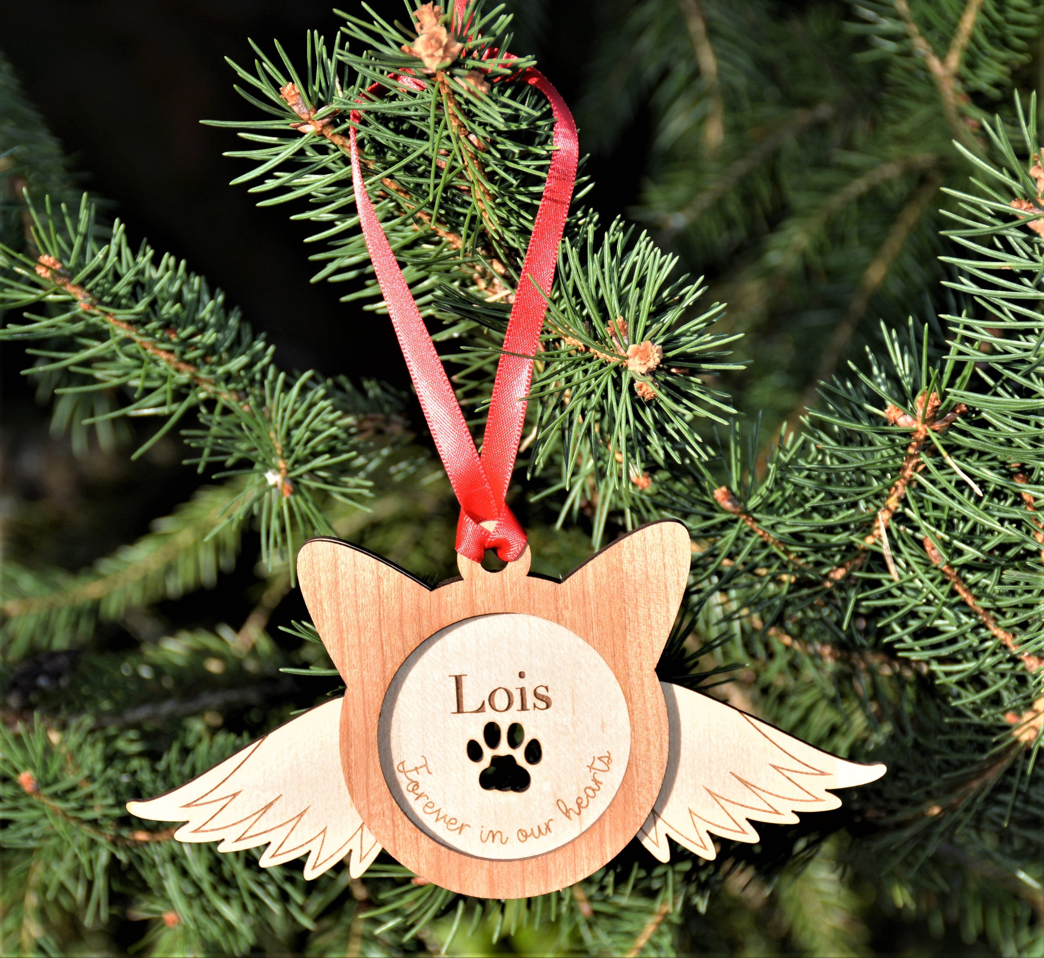 Cat Gets Their Wings Ornament.