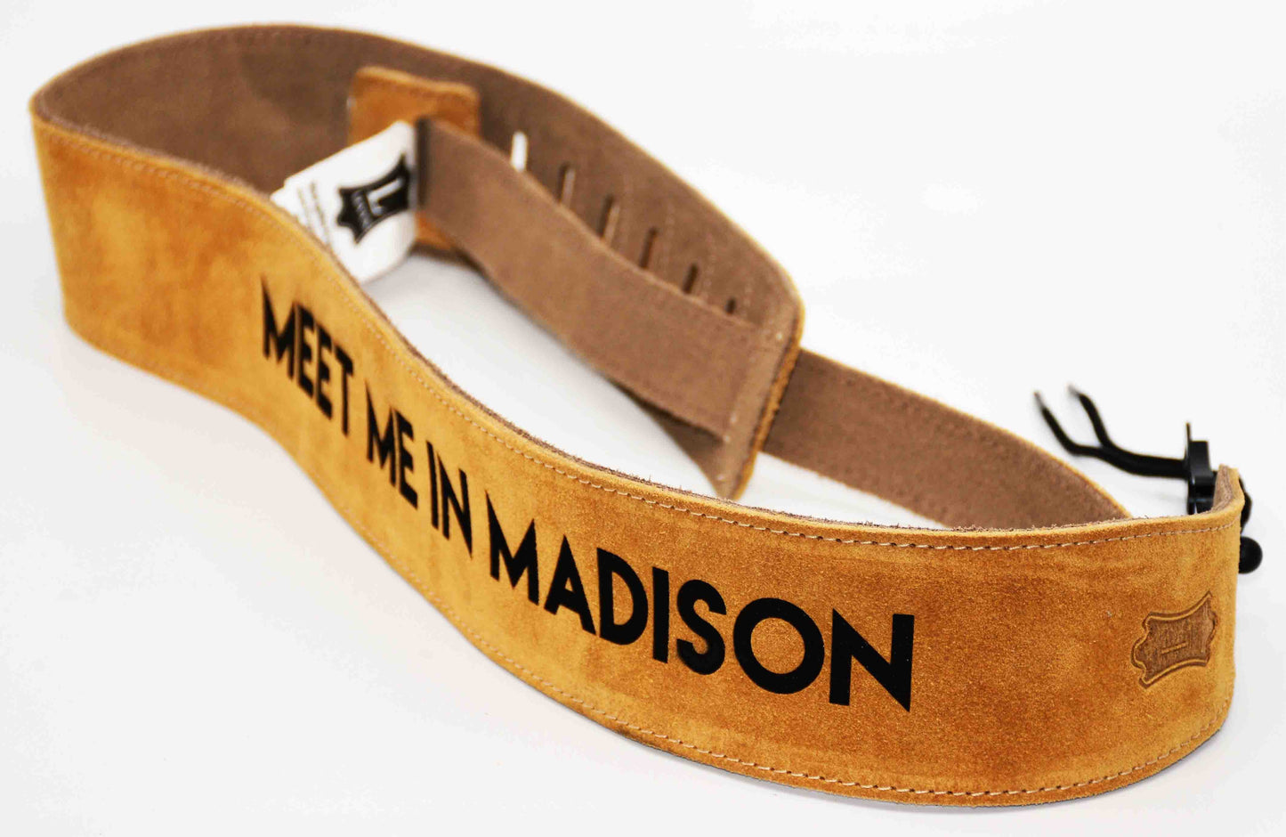 Suede Leather Guitar Straps Tan Colour.