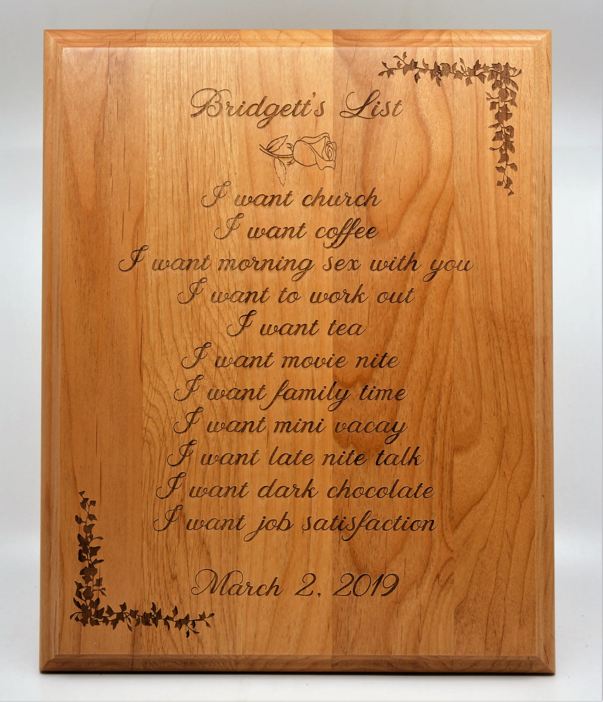 Alder Plaque.