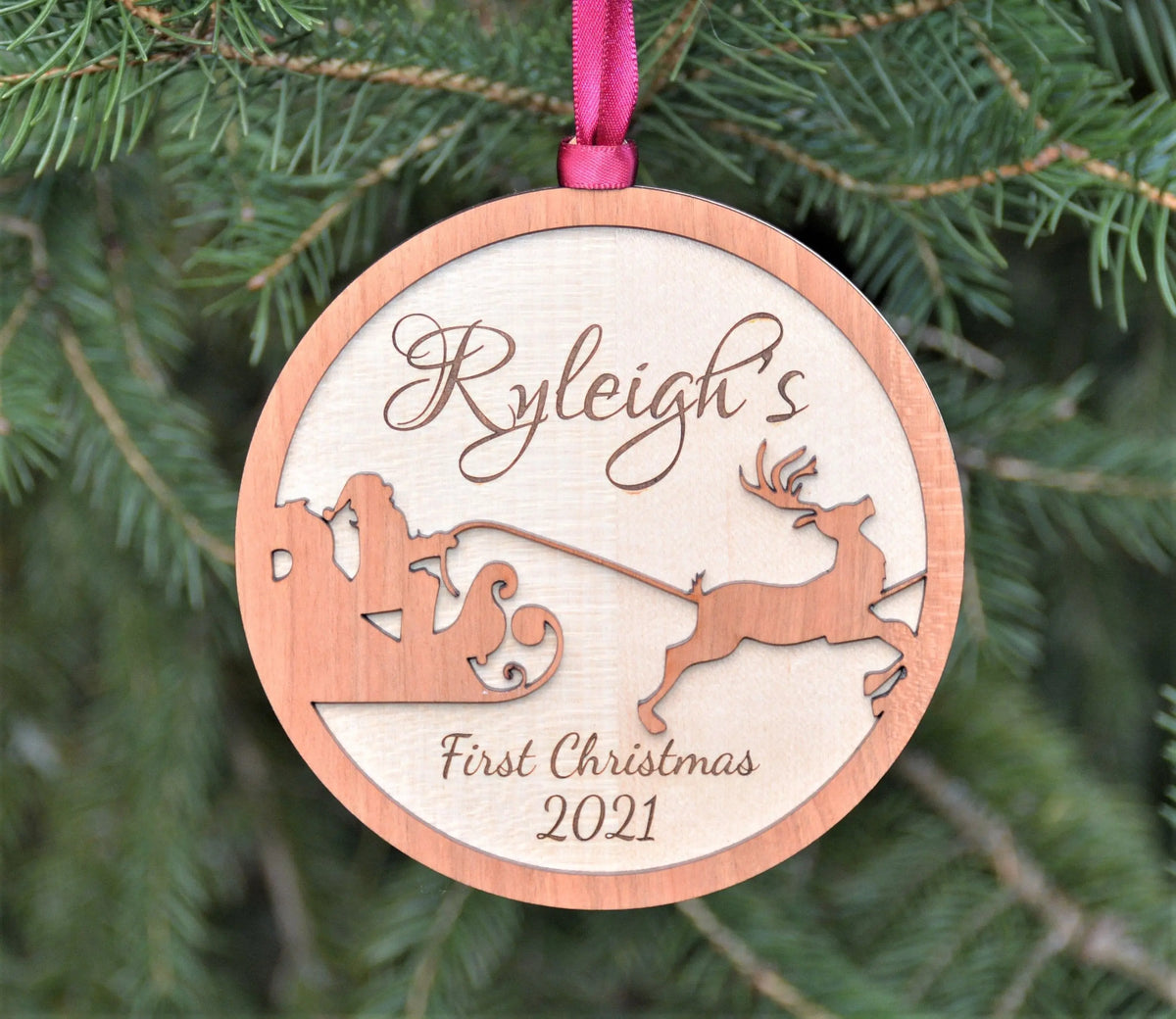 Babies First Christmas Santa Sleigh.