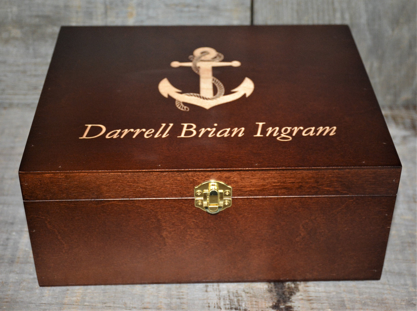 Premium Wooden Gift Box Hinged Lid With Clasp.