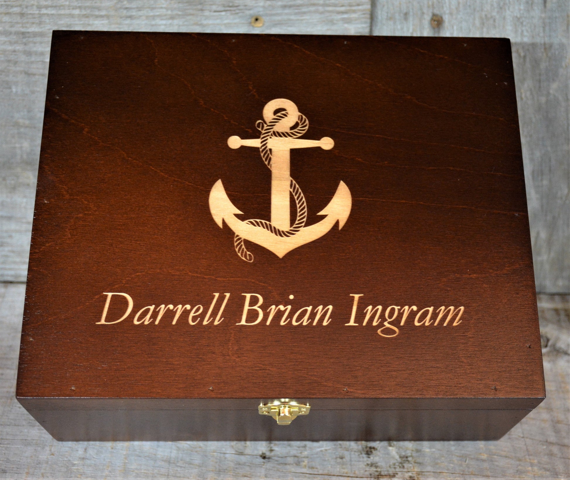 Premium Wooden Gift Box Hinged Lid With Clasp.