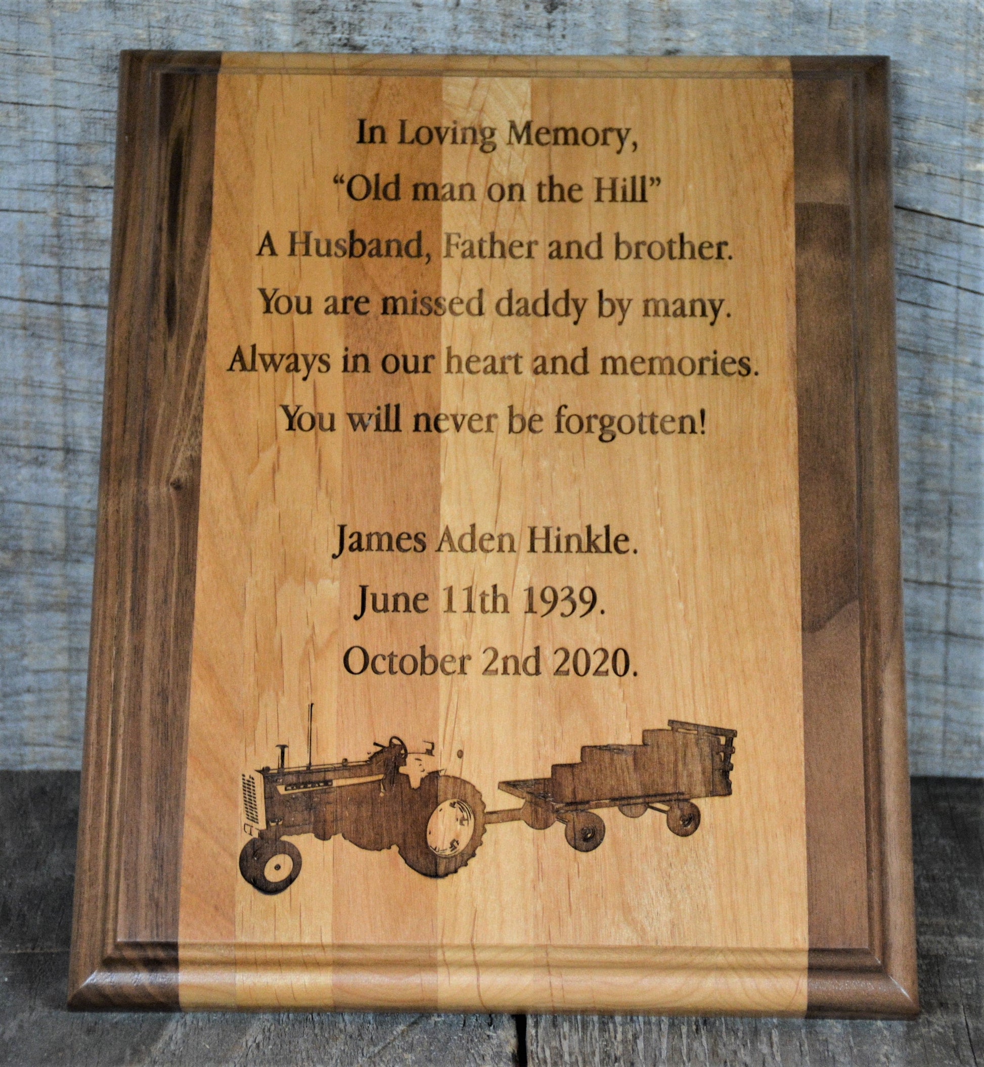 Wooden Plaque - Custom Engraved.