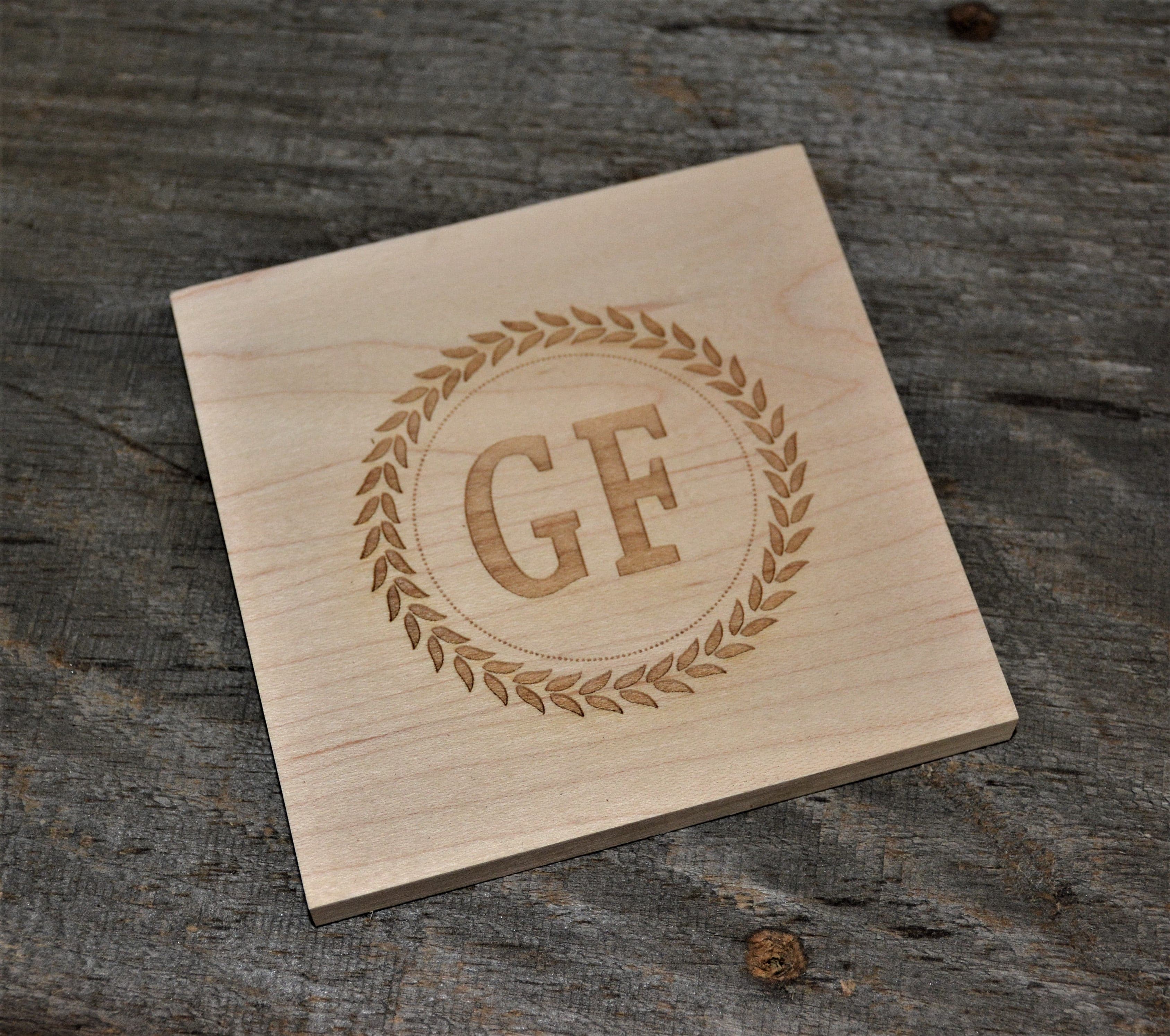 Your Custom Designed Wood Coaster - Maple, Cherry or Walnut.