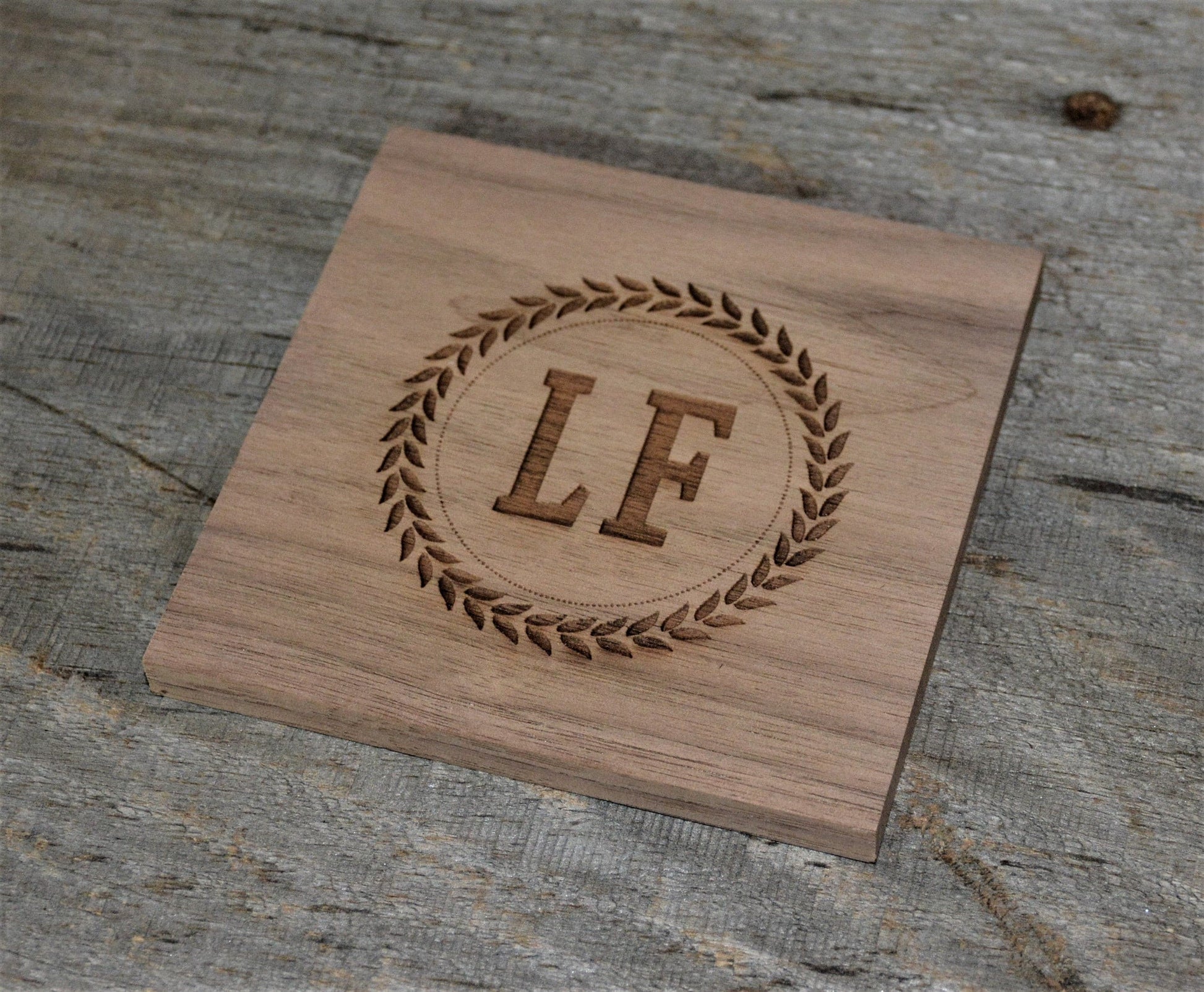 Your Custom Designed Wood Coaster - Maple, Cherry or Walnut.