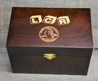 Custom Engraved Wooden Keepsake Box - Walnut Stain.