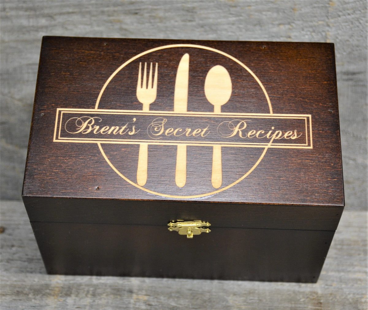 Utensils Box Design Recipe Box - Utensils Design - Memories Made Custom