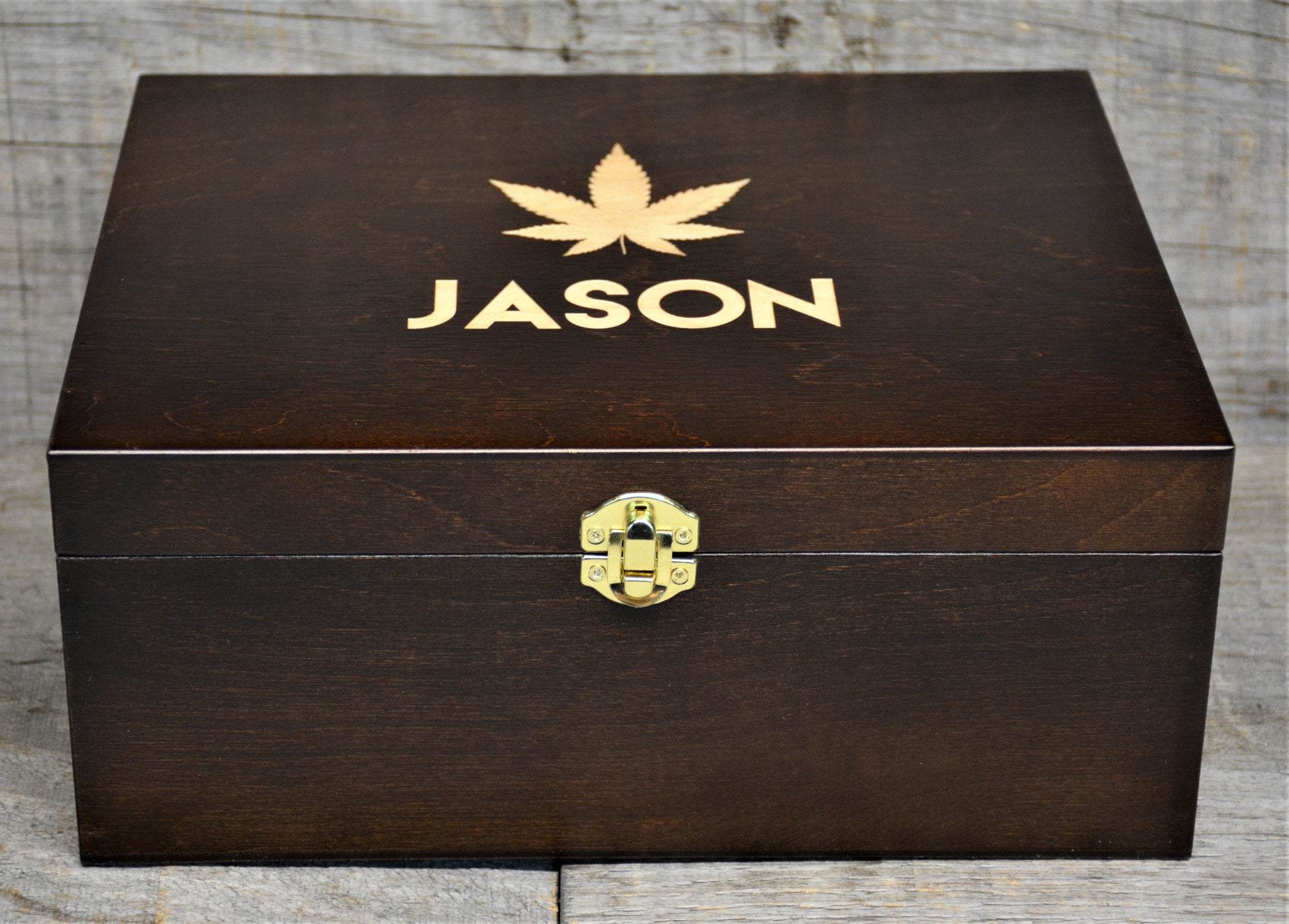 Premium Wooden Gift Box Hinged Lid With Clasp.