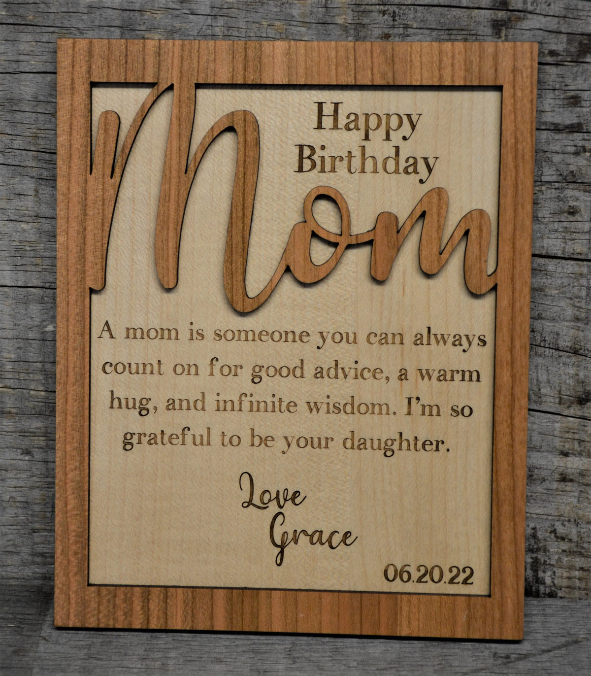 Wooden Card or Wall Art Custom Design.