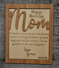 Wooden Card or Wall Art Custom Design.