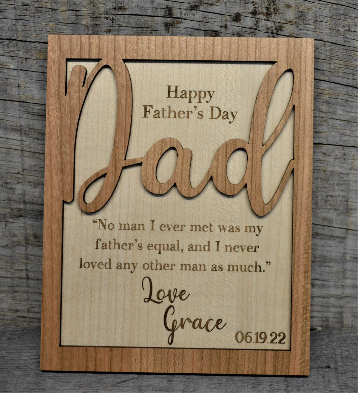 Wooden Card or Wall Art Custom Design.