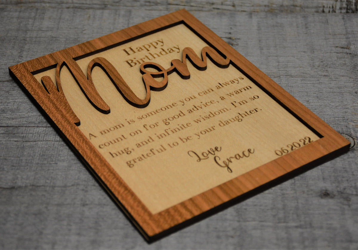 Wooden Card or Wall Art Custom Design.