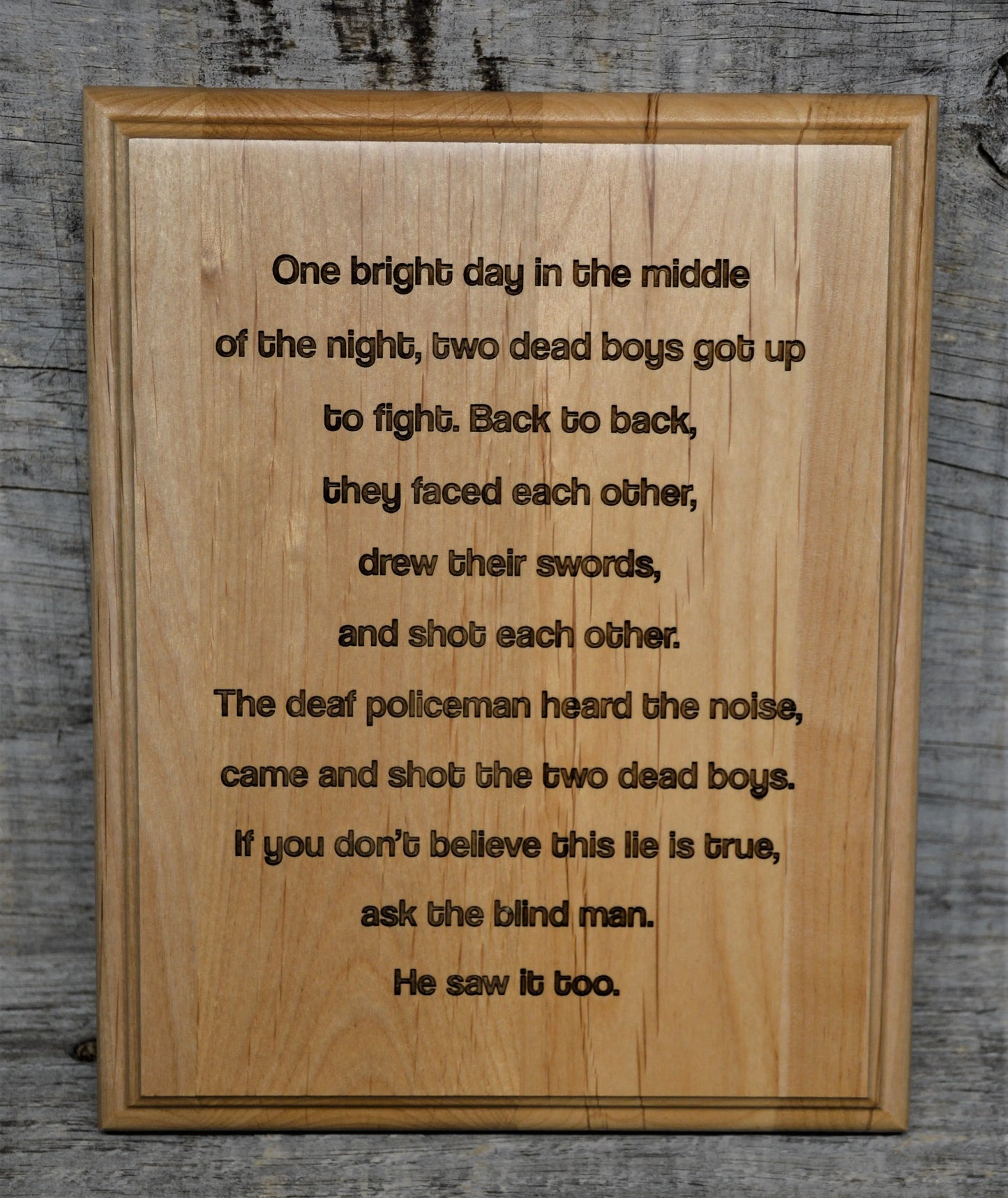 Alder Plaque.