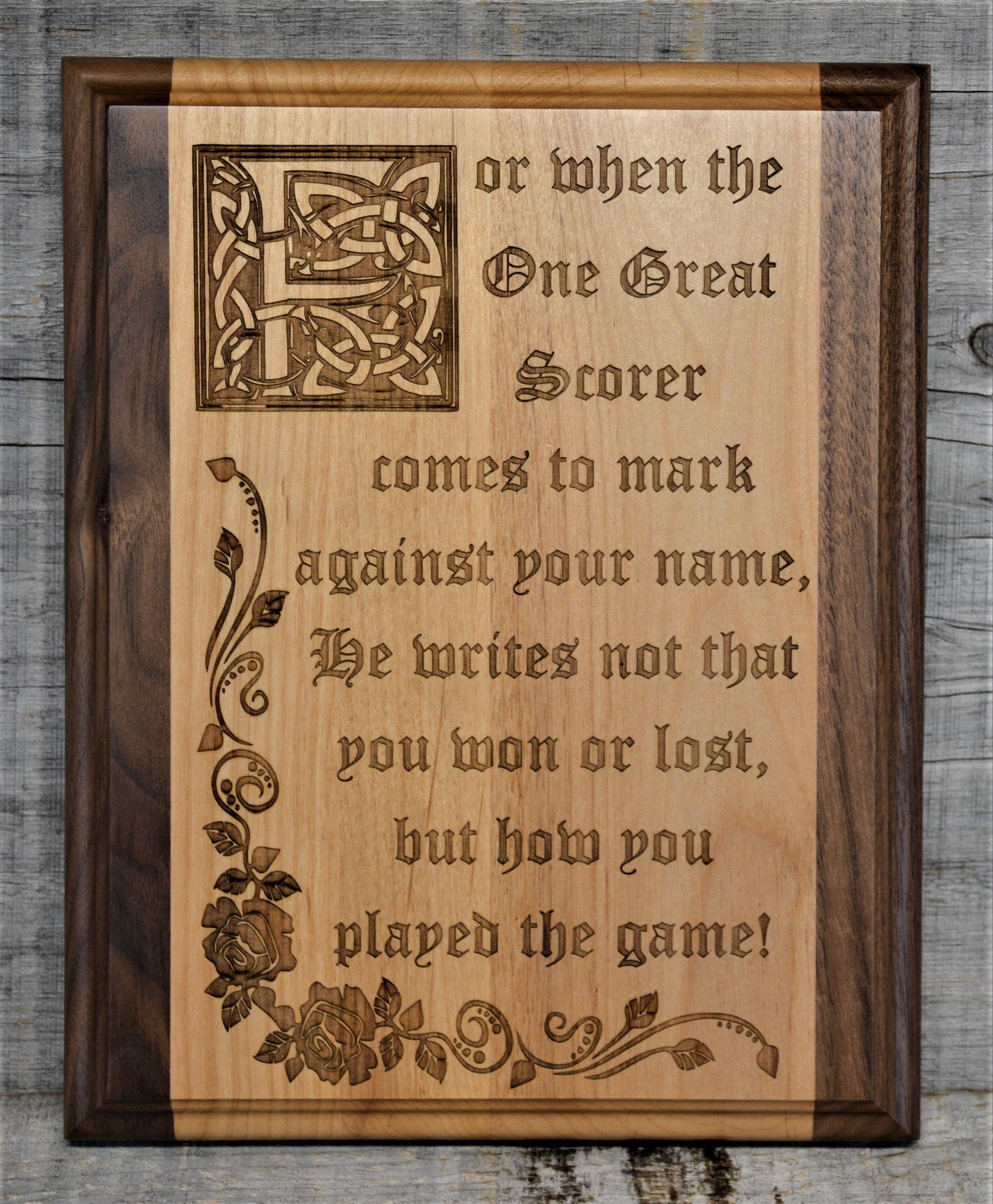 Wooden Plaque - Custom Engraved.