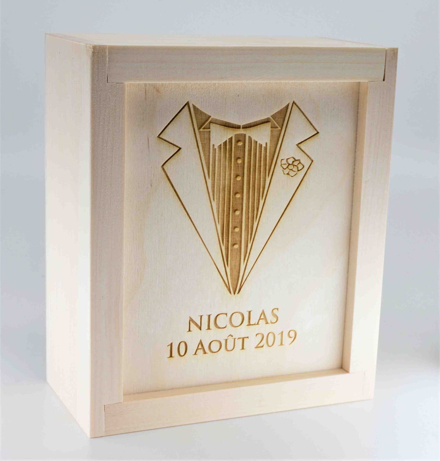 Custom Engraved Flasks Tuxedo Design 17.