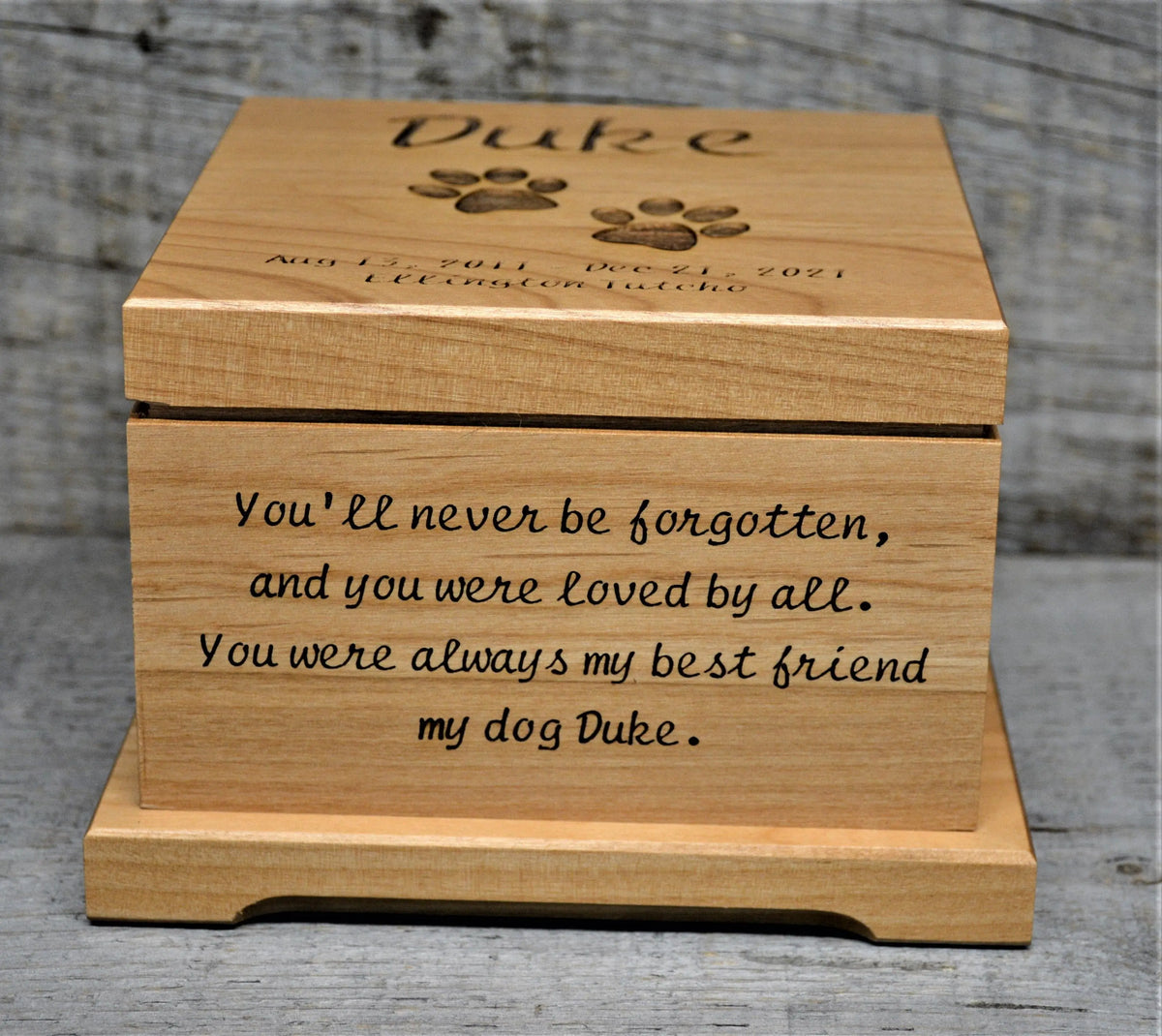 Pet Funeral Urns.