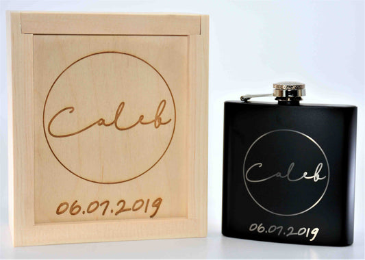 Custom Engraved Flask Design 64.