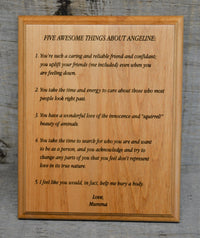 Alder Plaque.