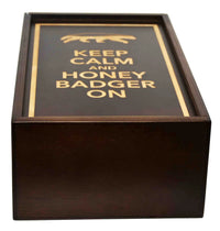 Custom Engraved Wooden Tea Boxes - Walnut Stain 8 Sections.