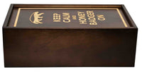 Custom Engraved Wooden Tea Boxes - Walnut Stain 8 Sections.