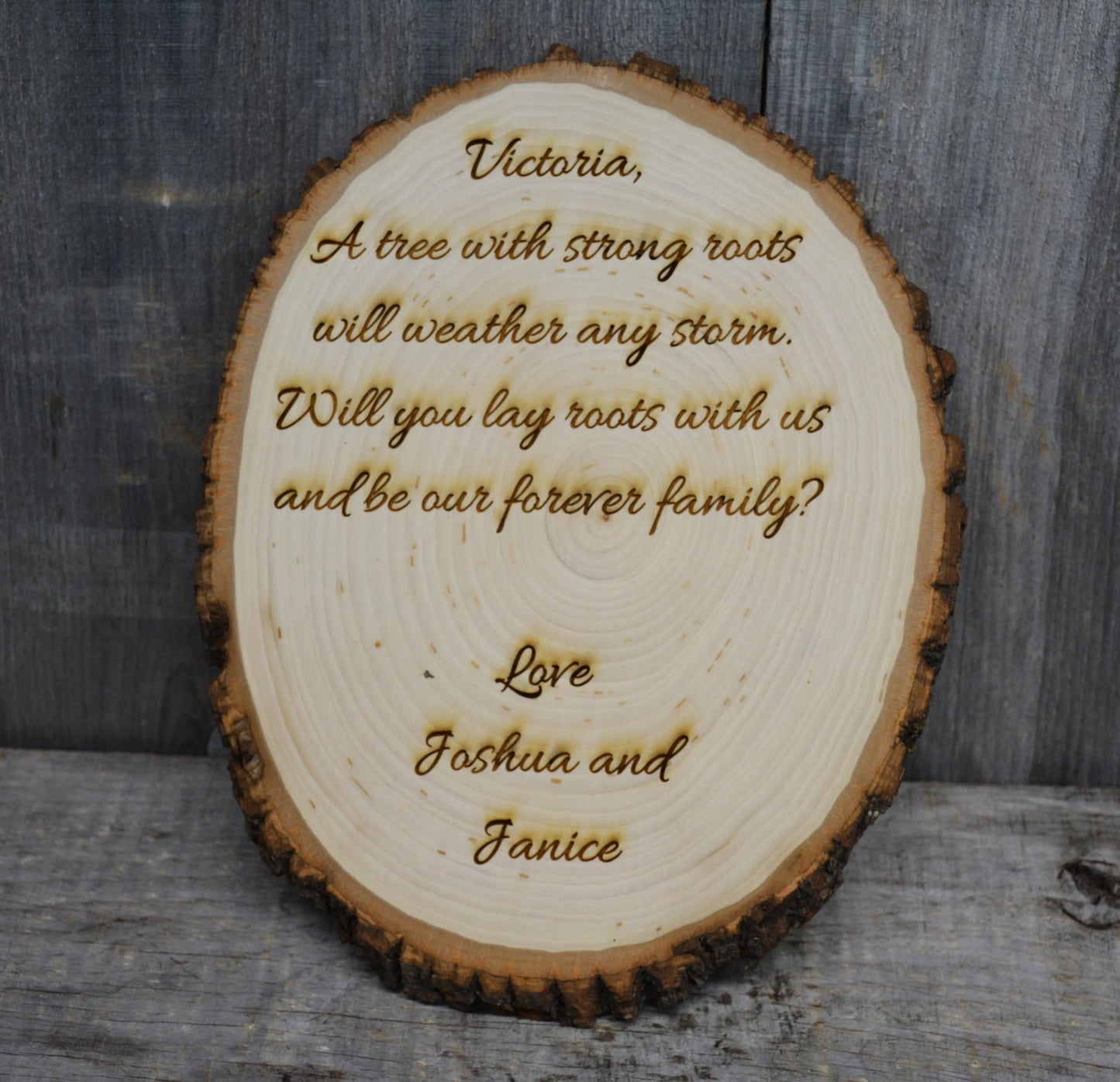 Tree Slice Plaque.