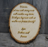 Tree Slice Plaque.