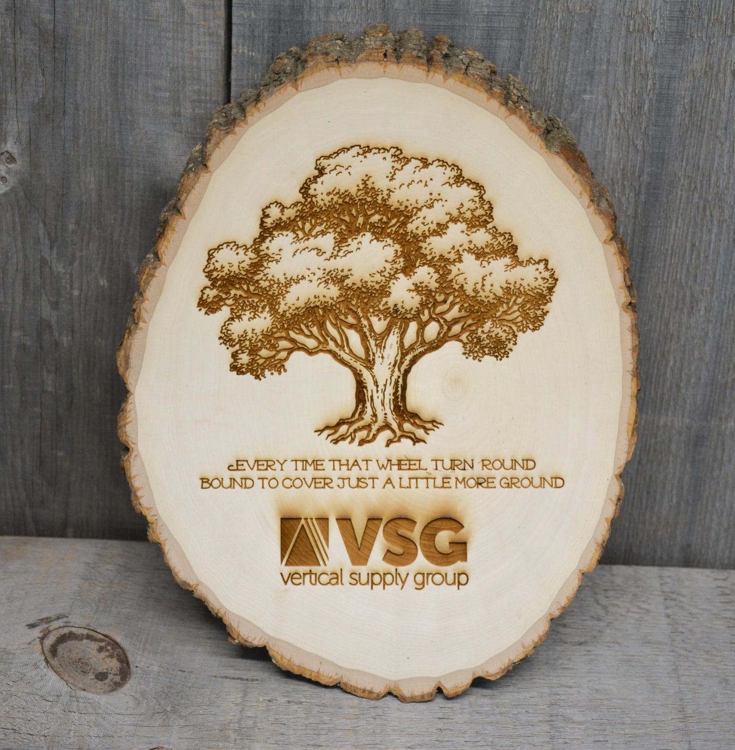 Tree Slice Plaque.