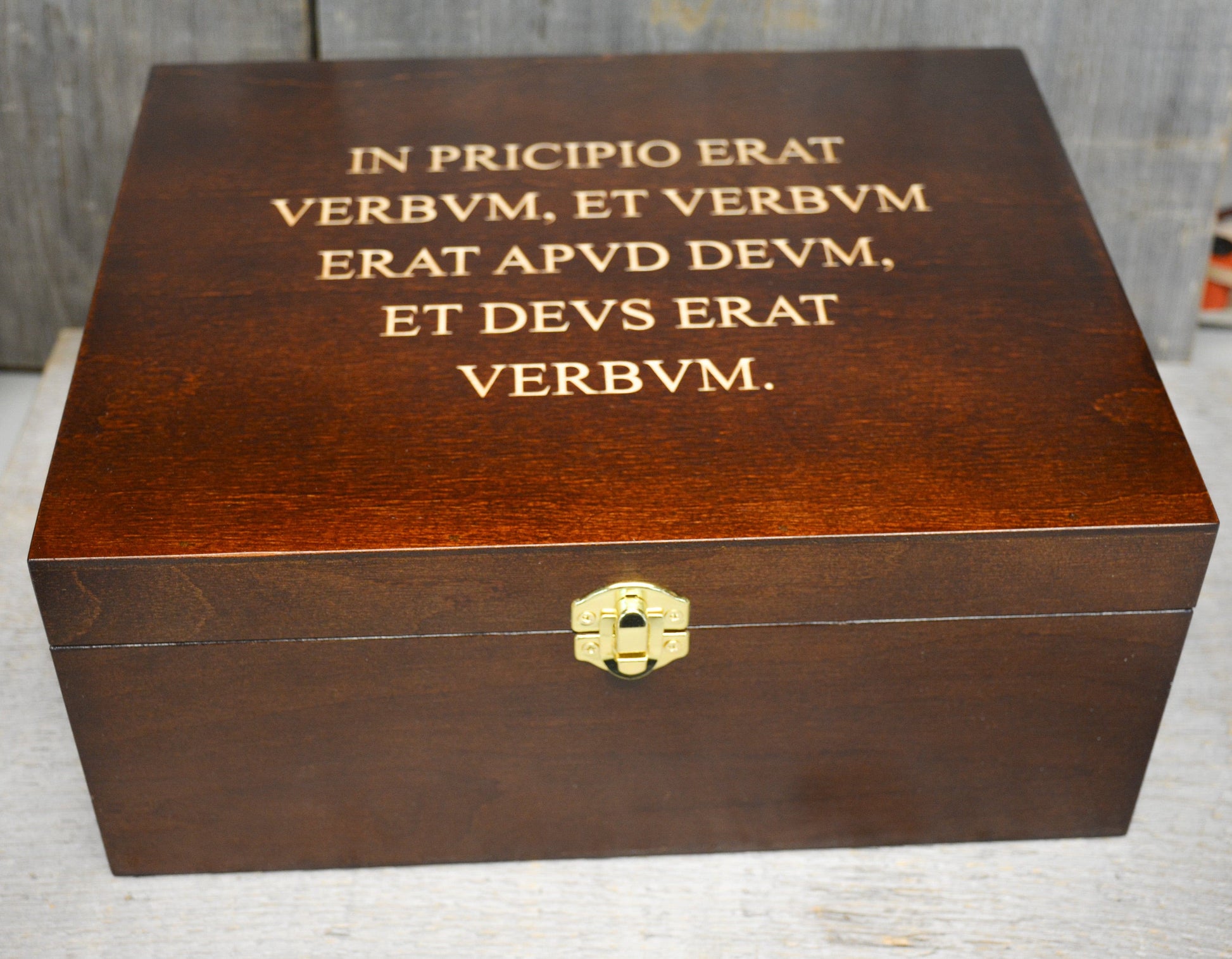 Premium Wooden Gift Box Hinged Lid With Clasp.