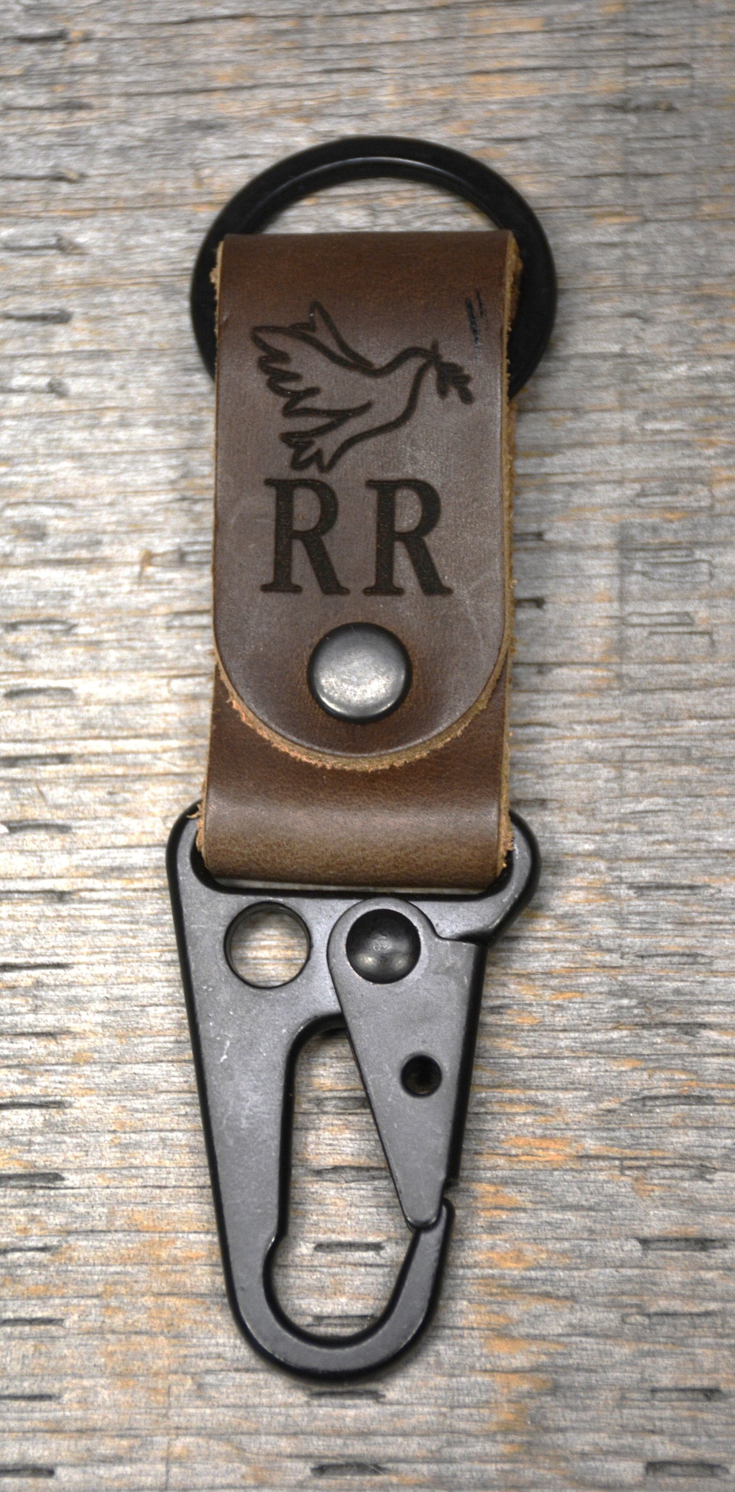 Leather Keychain Custom Engraved.