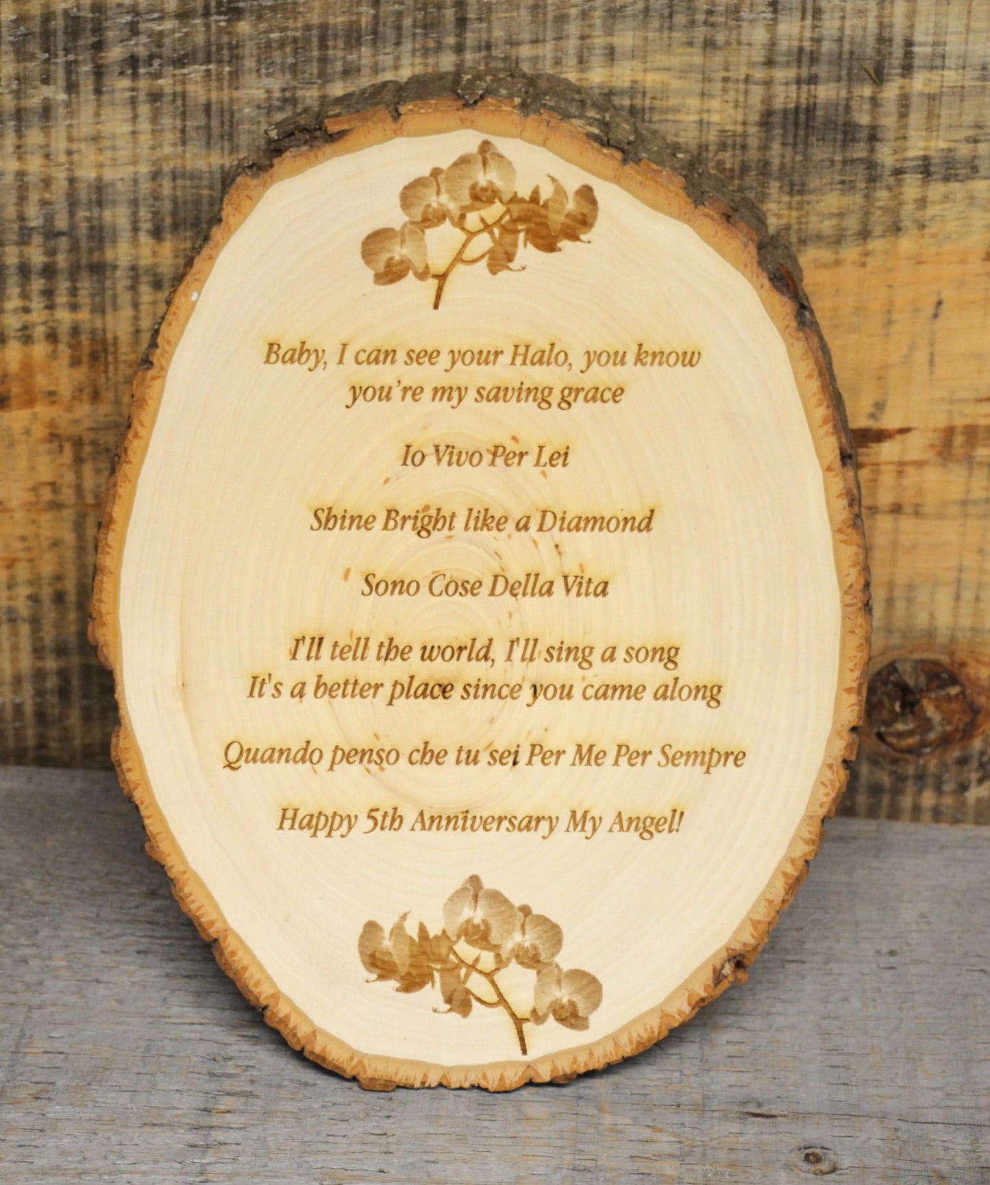 Tree Slice Plaque.