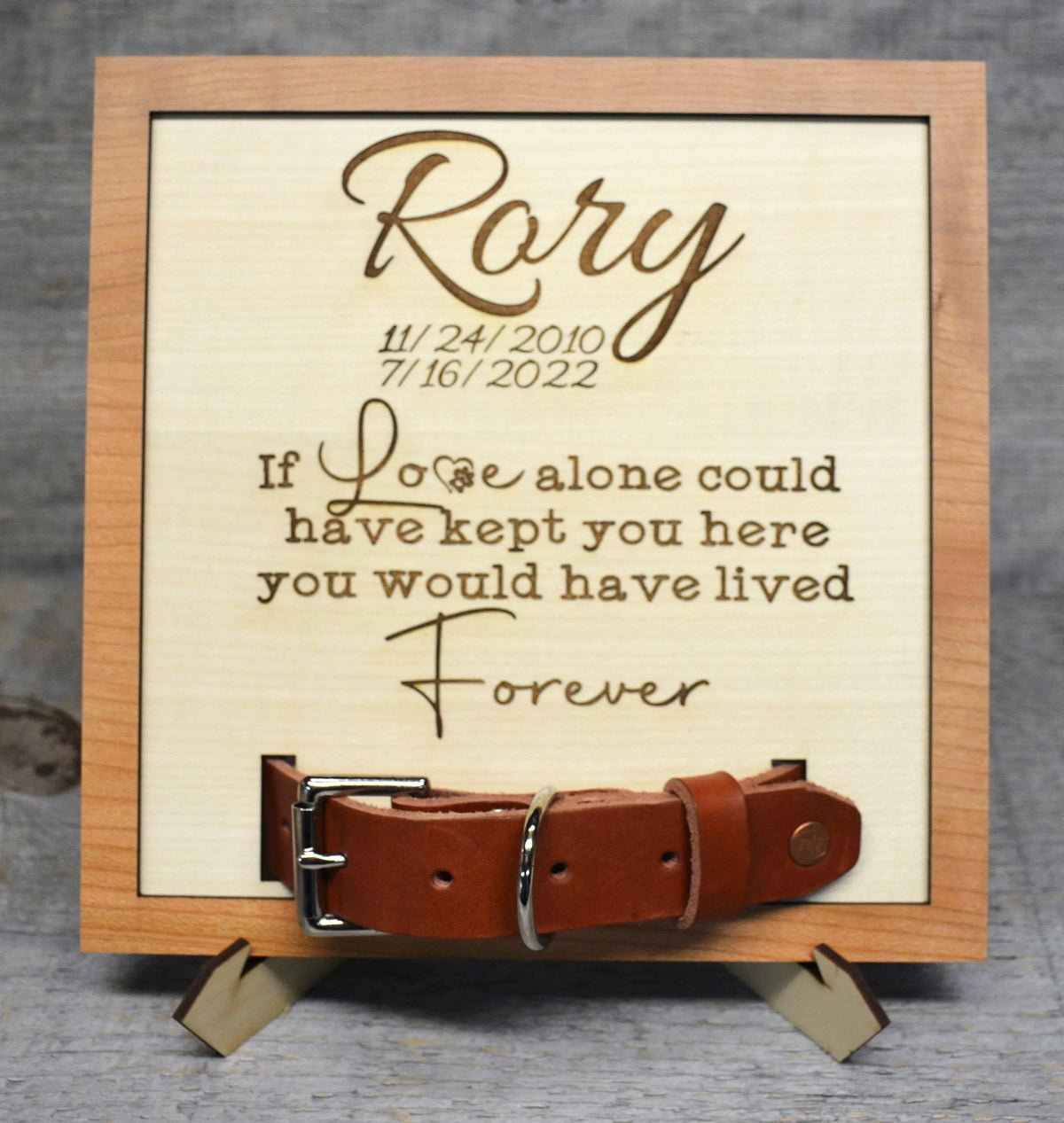 Custom Dog Collar Remembrance Frame.