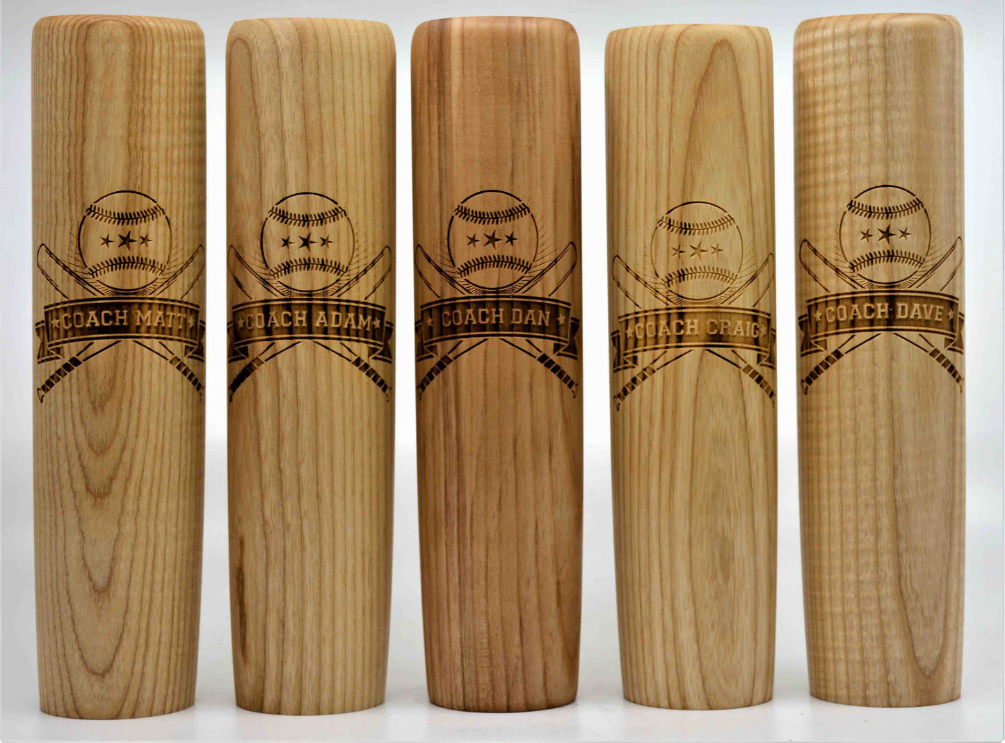 Baseball Bat Mugs - Custom Engraved 12oz.