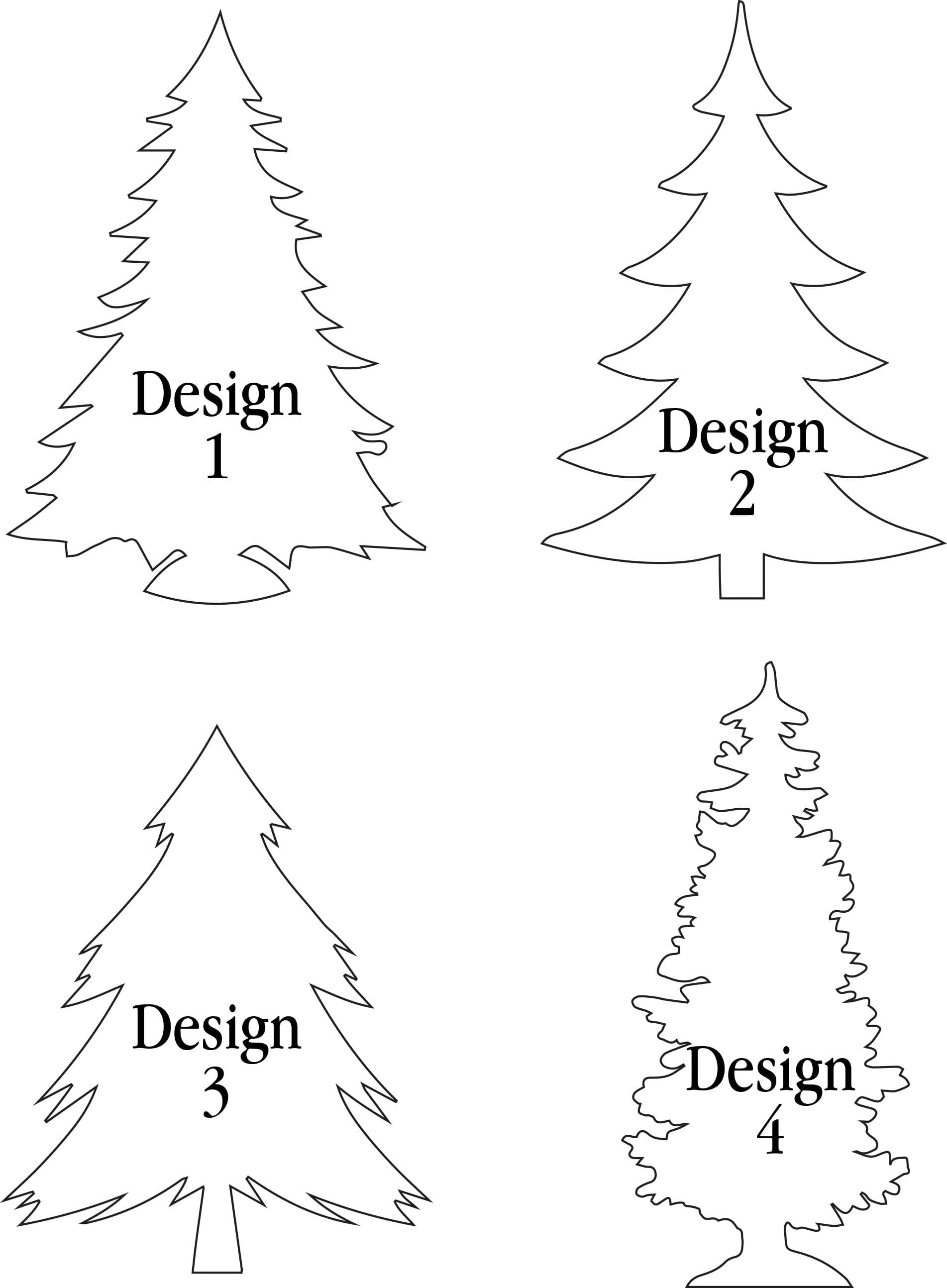 Christmas Tree Blanks - set of 3.