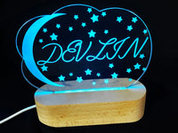 Moon And Stars Night Light - 7 colours.