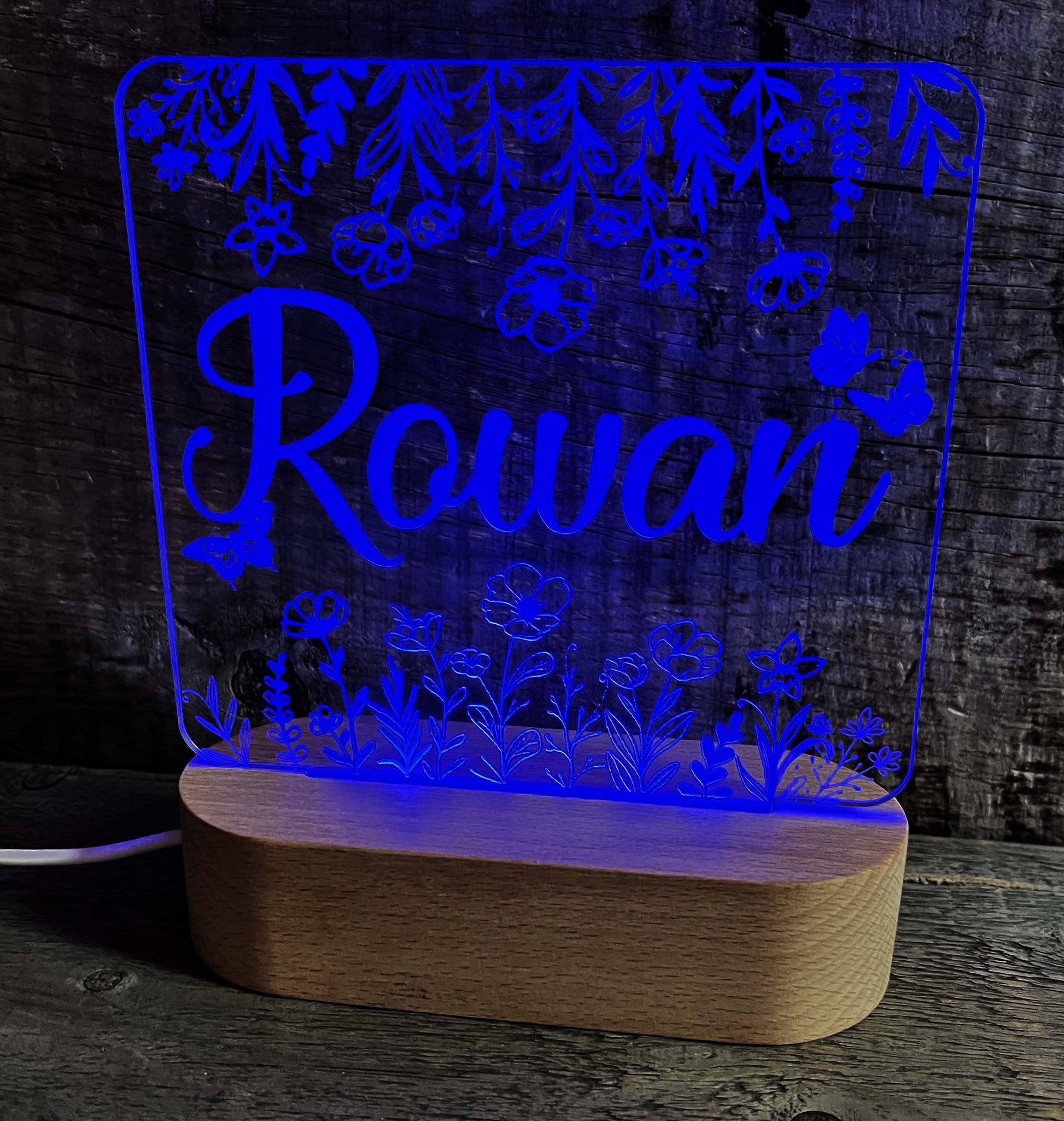 Flower Design Night Light - 7 Colours.