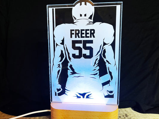 Football Player LED Light Sign - 7 Colours.