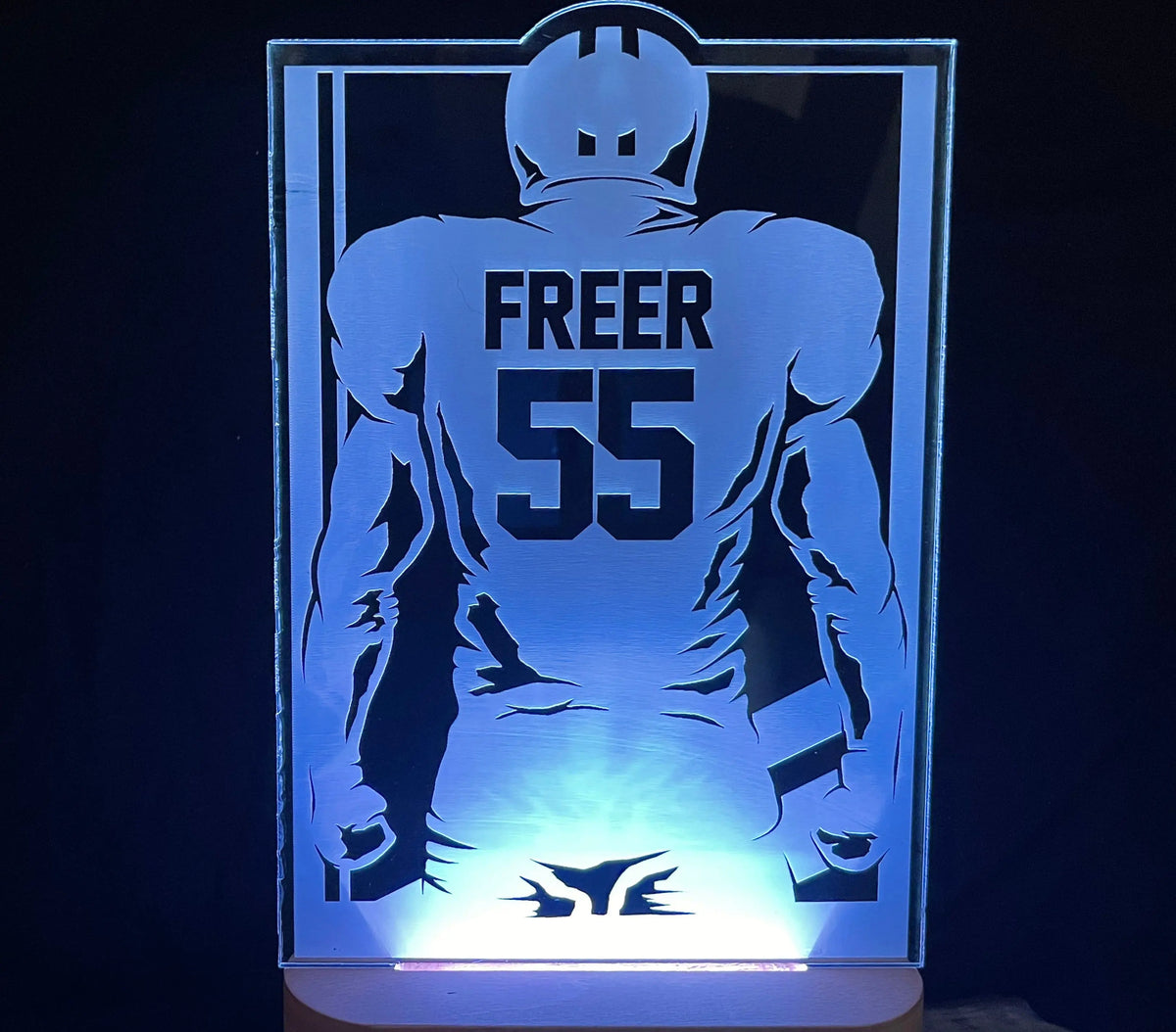 Football Player LED Light Sign - 7 Colours.