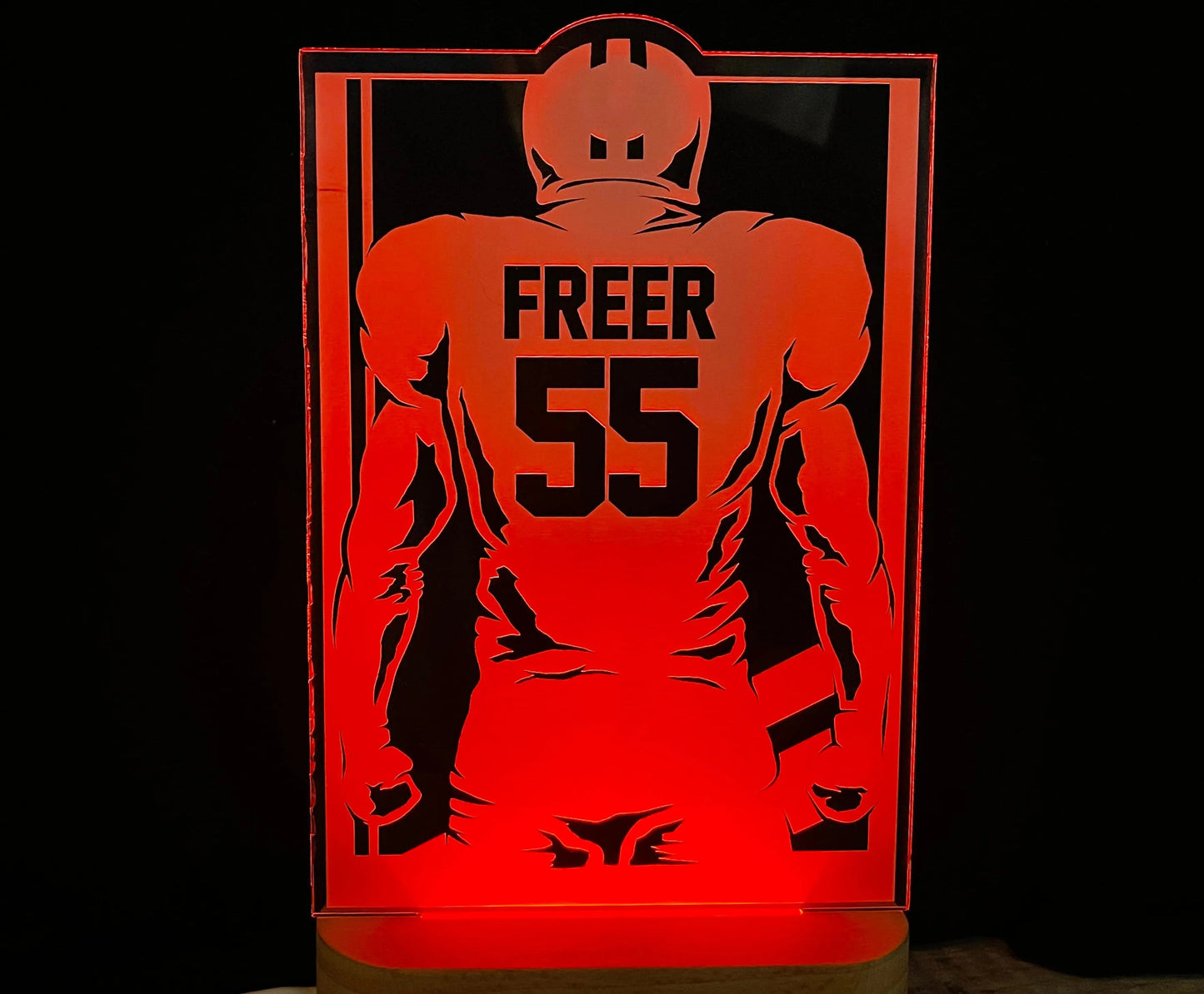 Football Player LED Light Sign - 7 Colours.