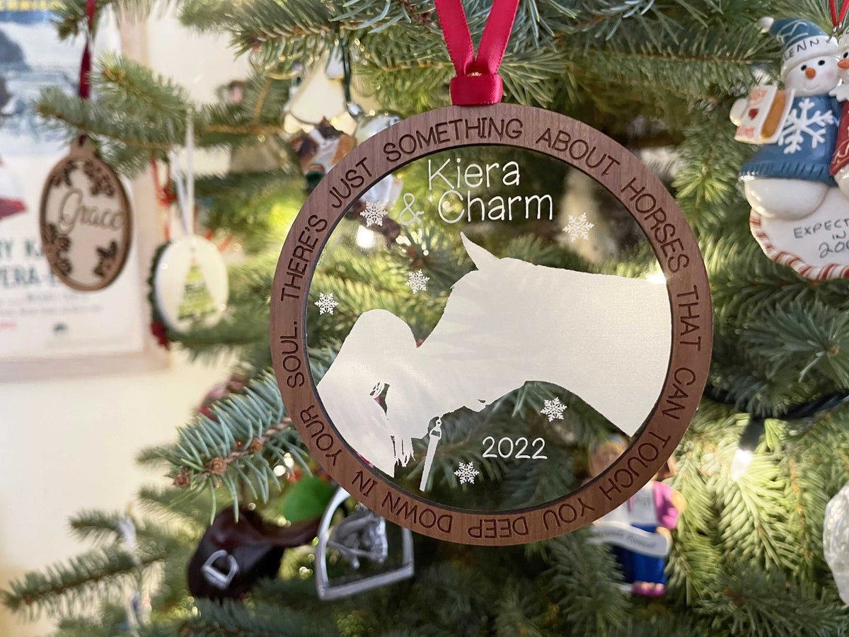 Horse Lovers Custom Ornament.