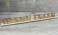 3D Laser Cut Head Table/Desk Name Plates.
