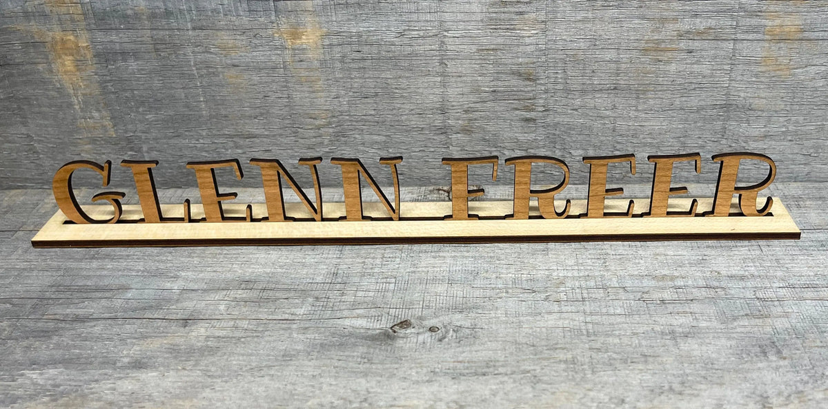3D Laser Cut Head Table/Desk Name Plates.