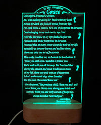 Footprints in the Sand Custom Light sign.