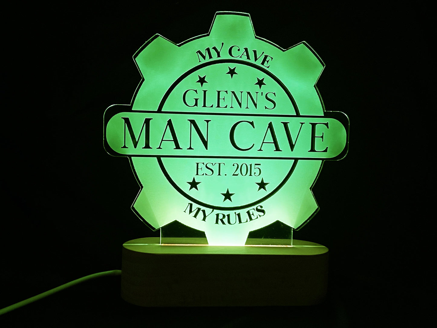 Man Cave LED Light Sign - 7 Colours.