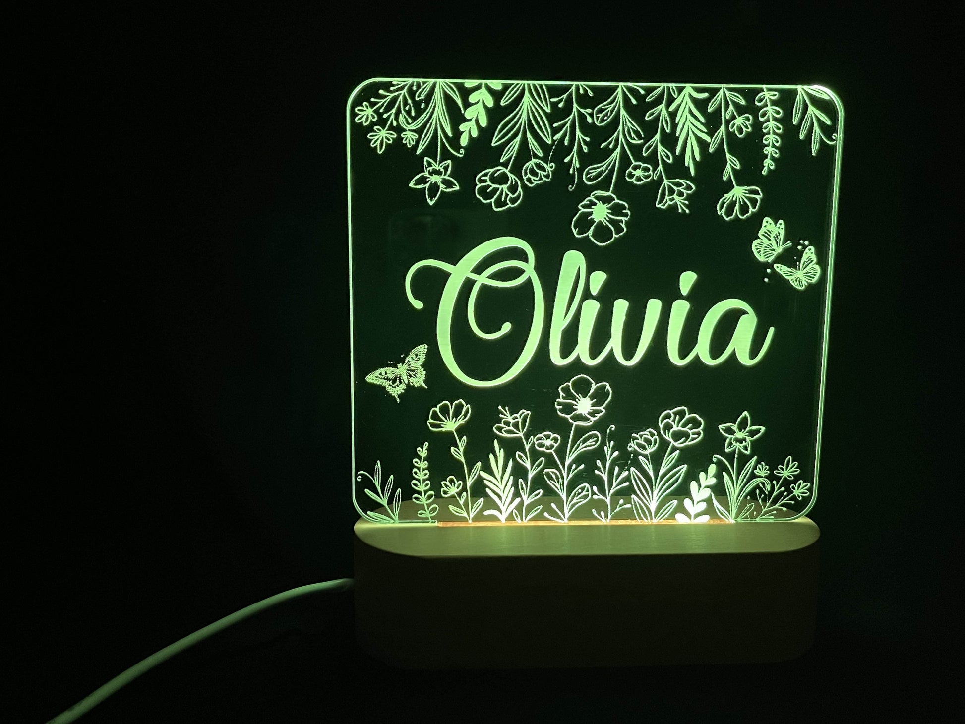 Flower Design Night Light - 7 Colours.