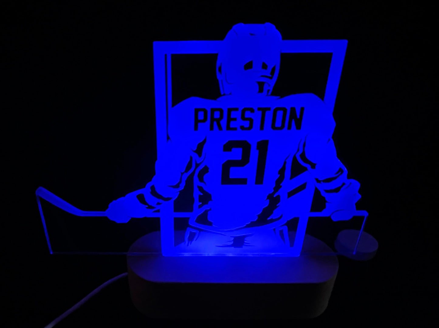 Hockey Player LED Light Sign - 7 Colours.