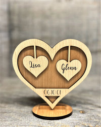 Sweethearts Dual Layer Wooden Sign.