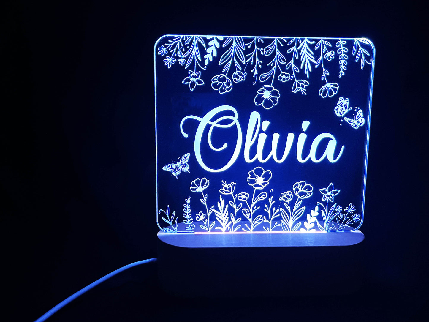 Flower Design Night Light - 7 Colours.