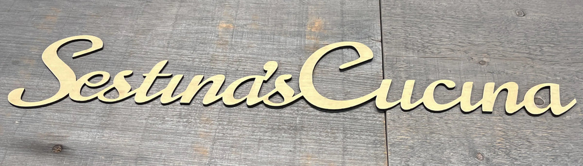Wooden Name Sign.