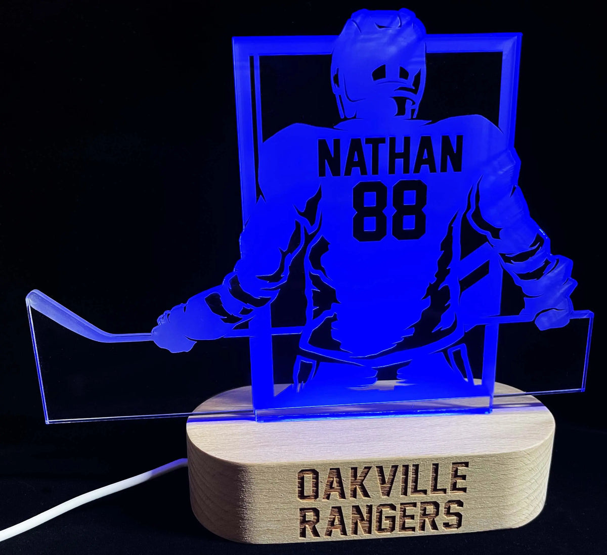 Hockey Player LED Light Sign - 7 Colours.